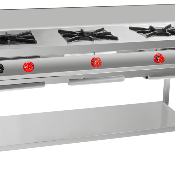 Three Burner Gas Range With Splash Back