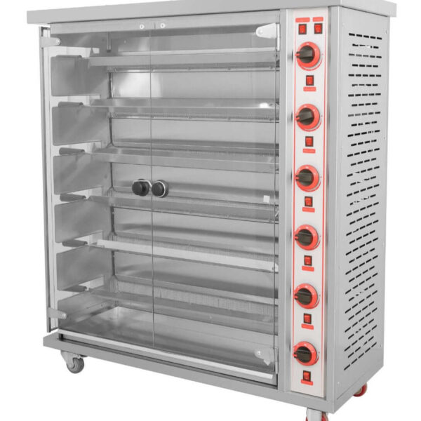Gas 6-Rod Chicken Rotisserie